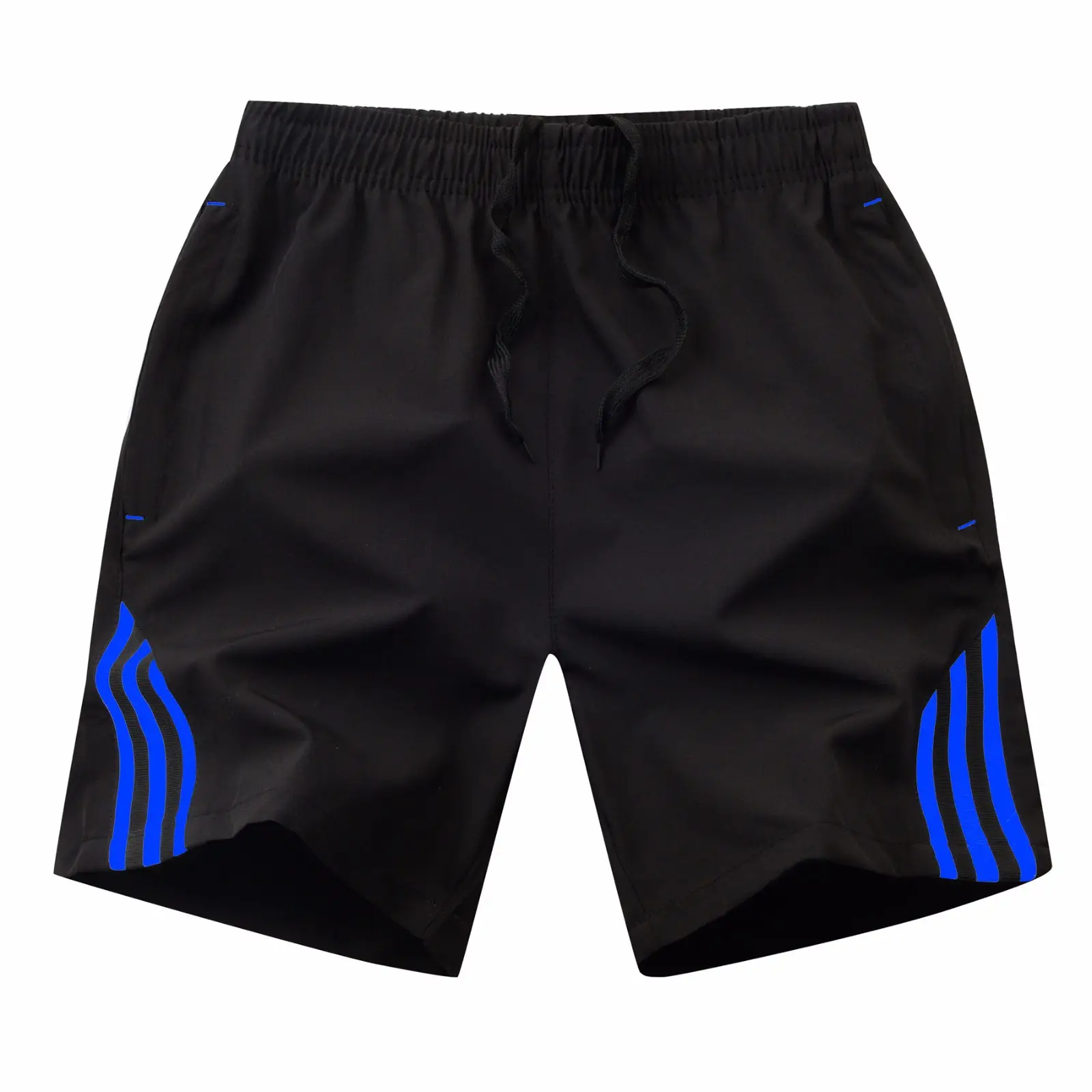 Men Black Red Stripe Sports Shorts Plus Size - Image 6