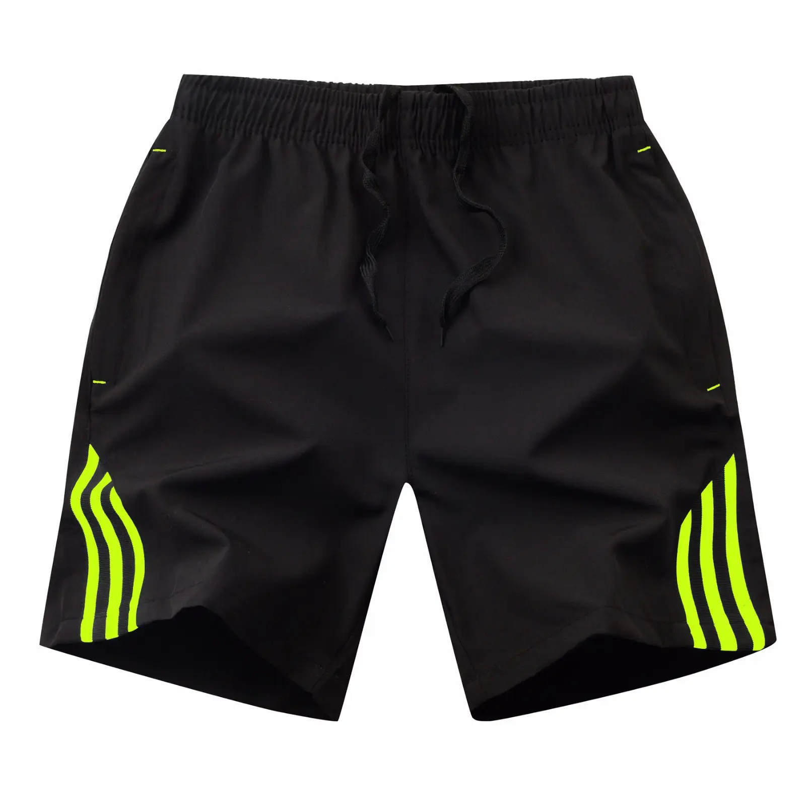 Men Black Red Stripe Sports Shorts Plus Size - Image 8