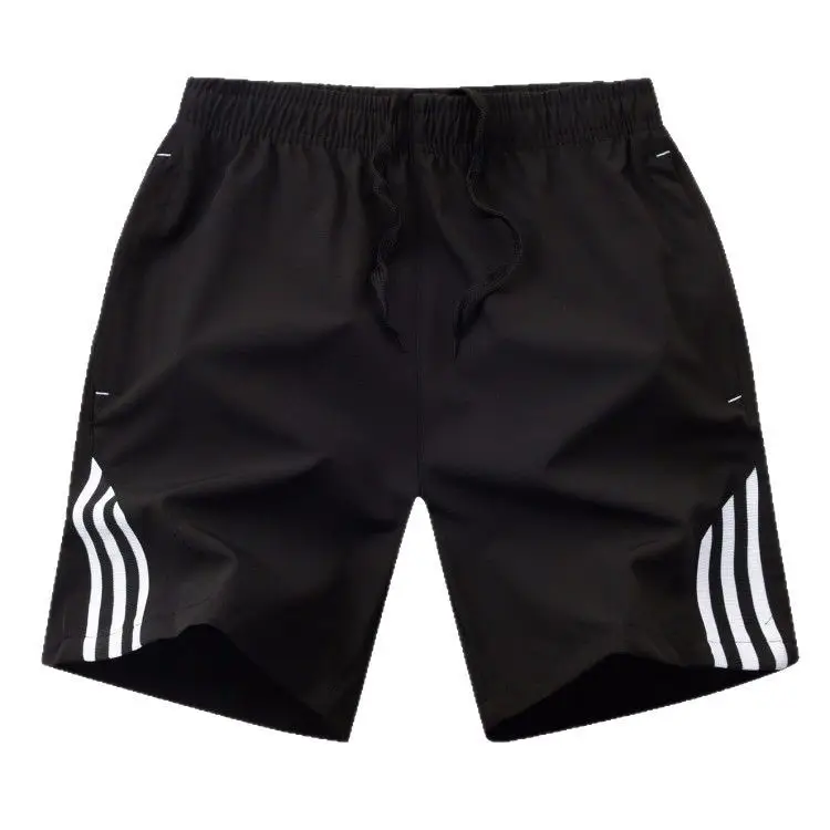 Men Black Red Stripe Sports Shorts Plus Size - Image 9
