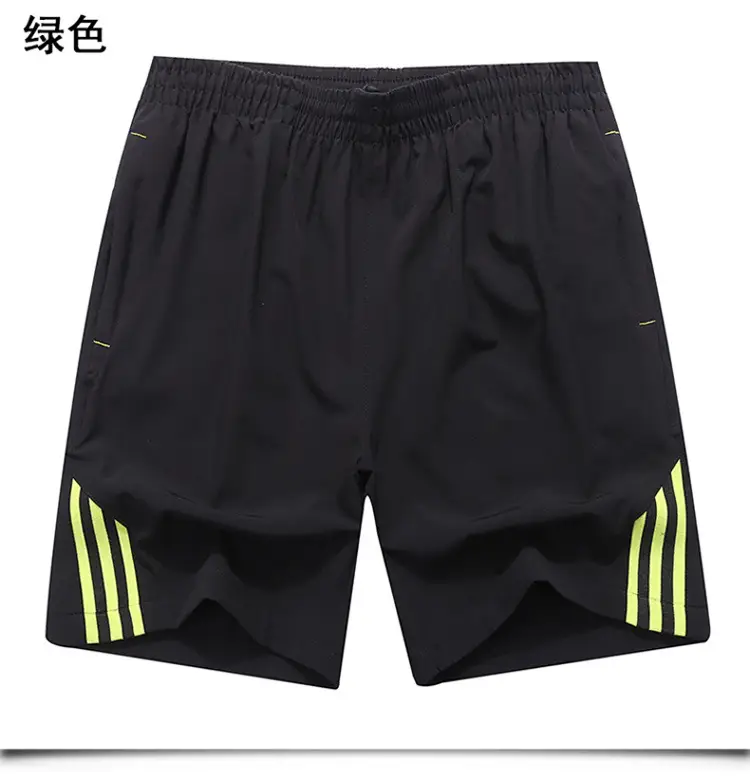 Men Black Red Stripe Sports Shorts Plus Size — feature 10