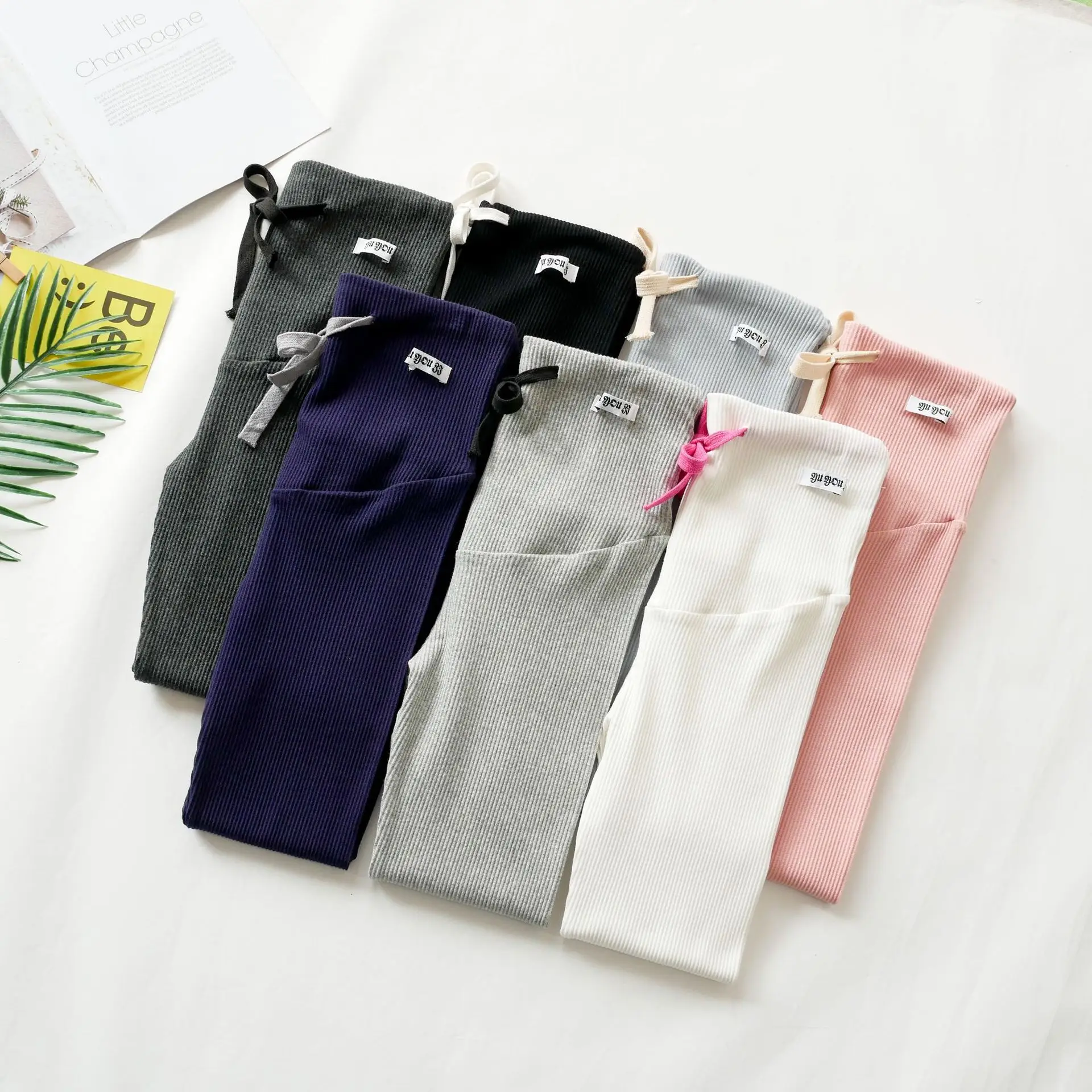Pink Maternity Pants with Drawstring Waist - Image 9