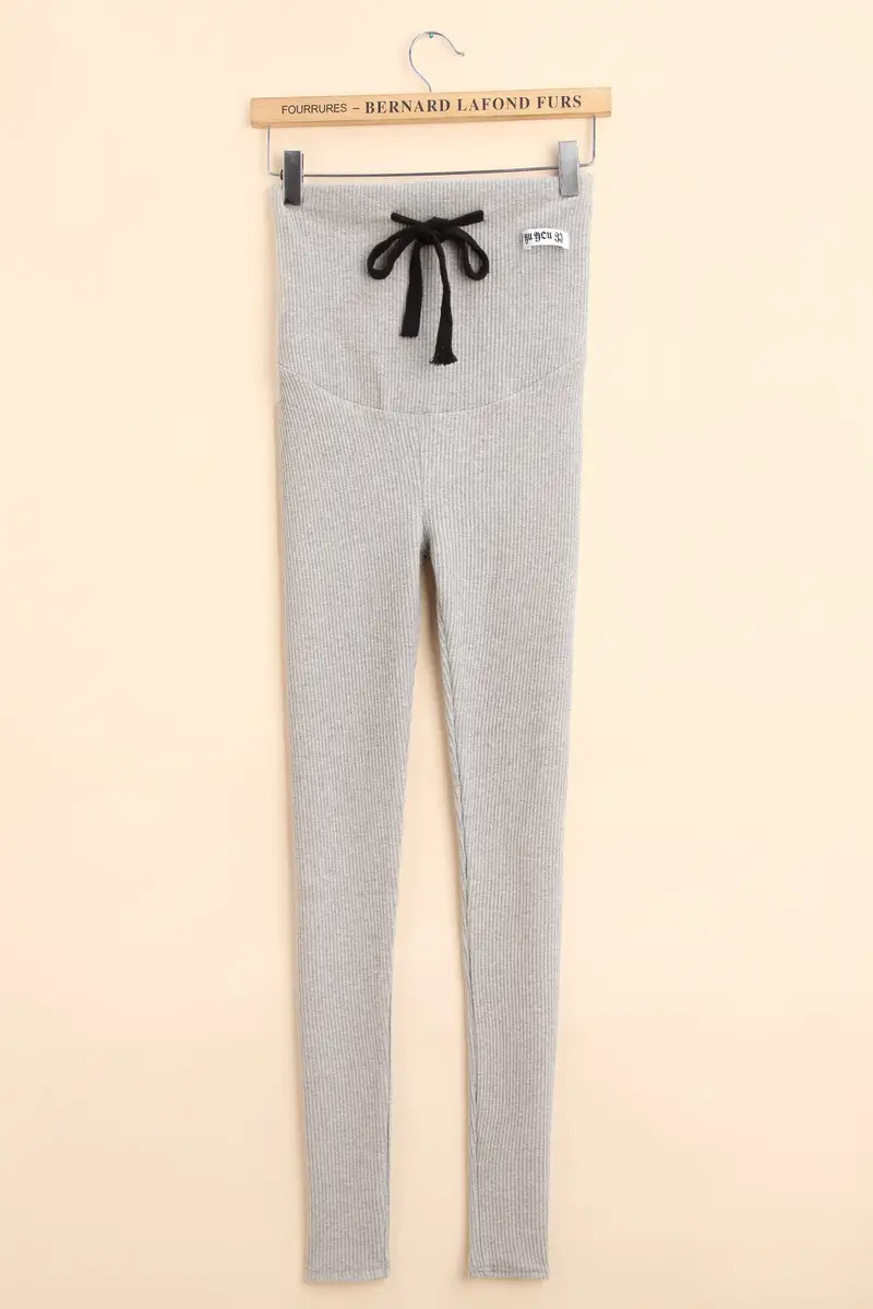 Pink Maternity Pants with Drawstring Waist - Image 4