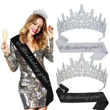 European & American Rhinestone Bride Headband Set — feature 3