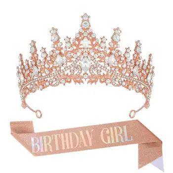 European & American Rhinestone Bride Headband Set — feature 9
