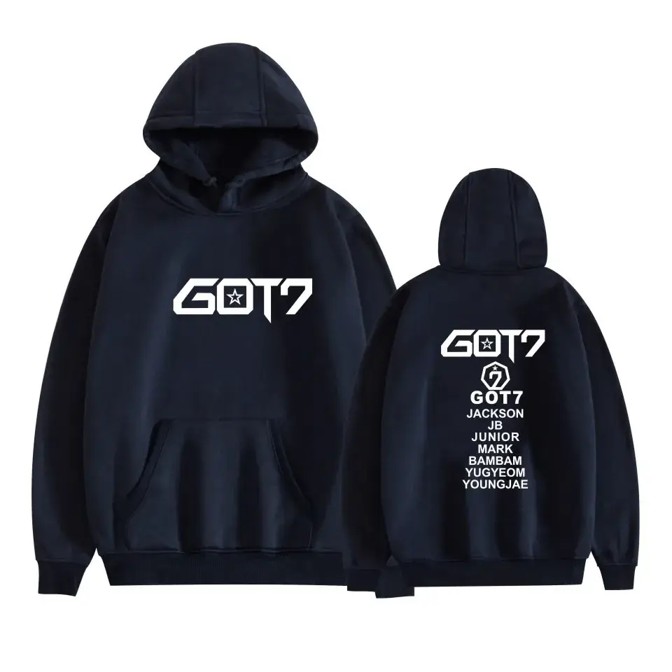 Black Hooded Sweatshirt Set for Men New Album Graphic - Image 4