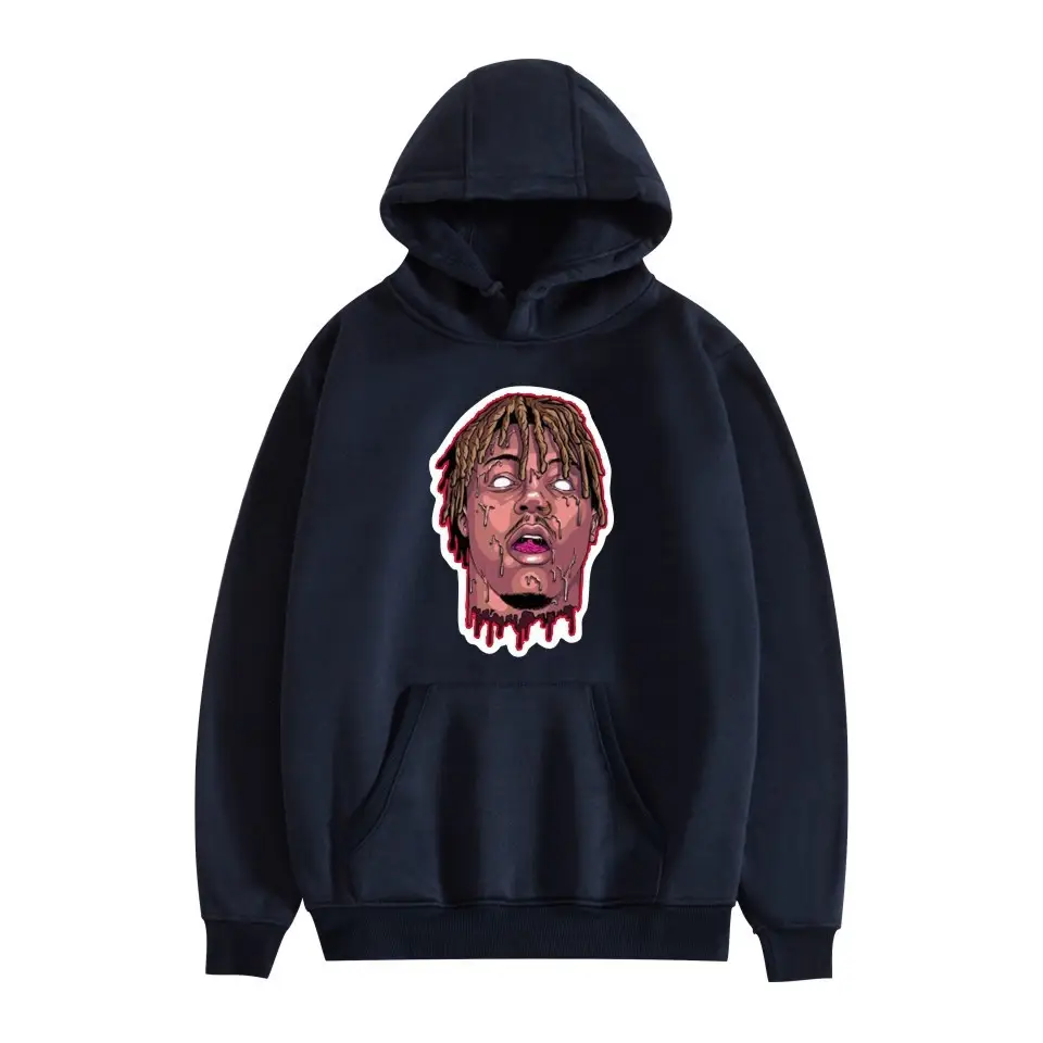 Men Black Hoodie with "JUICEWORLD" Graphic Print - Image 37
