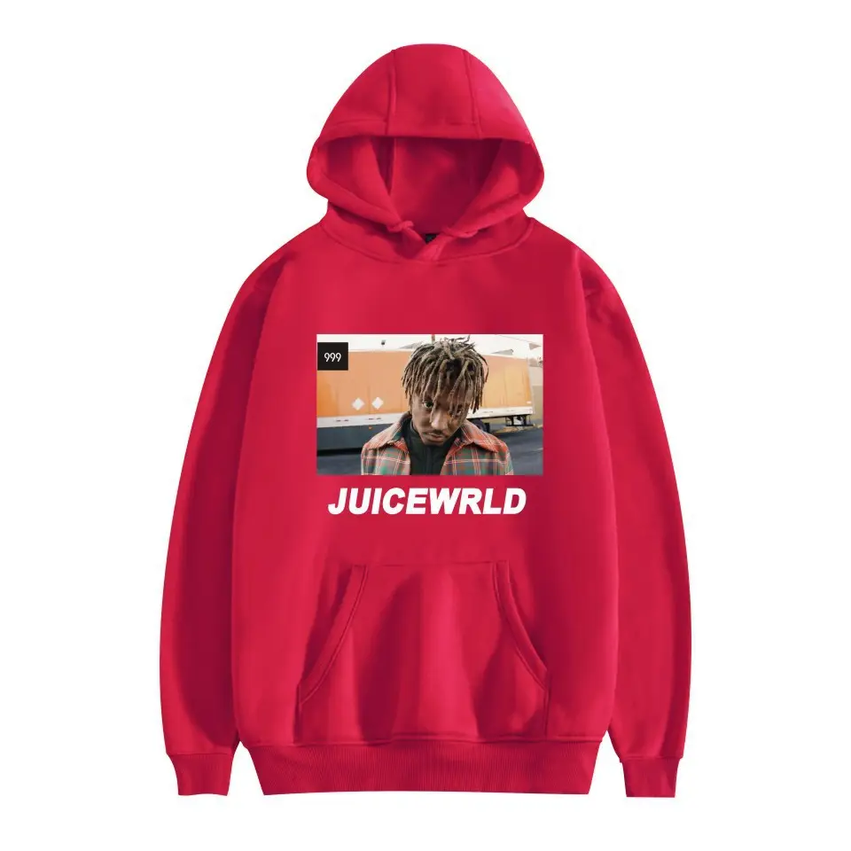 Men Black Hoodie with "JUICEWORLD" Graphic Print - Image 18
