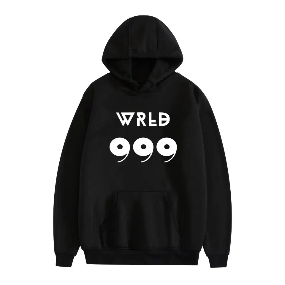 Men Black Hoodie with "JUICEWORLD" Graphic Print - Image 24