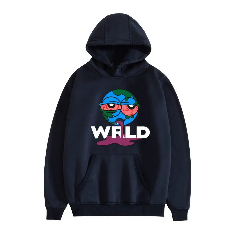 Men Black Hoodie with "JUICEWORLD" Graphic Print - Image 4