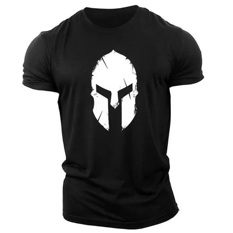 Men Navy T-Shirt Simple Mask Pattern 3DT Fitness - Image 6