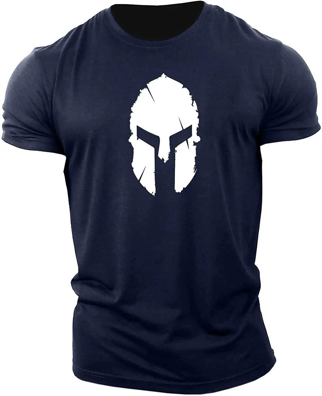 Men Navy T-Shirt Simple Mask Pattern 3DT Fitness - Image 5