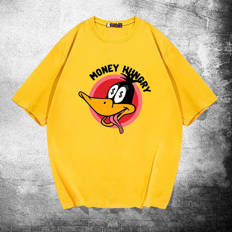 Money Holder Mickey Donald Duck T-Shirt White Cotton