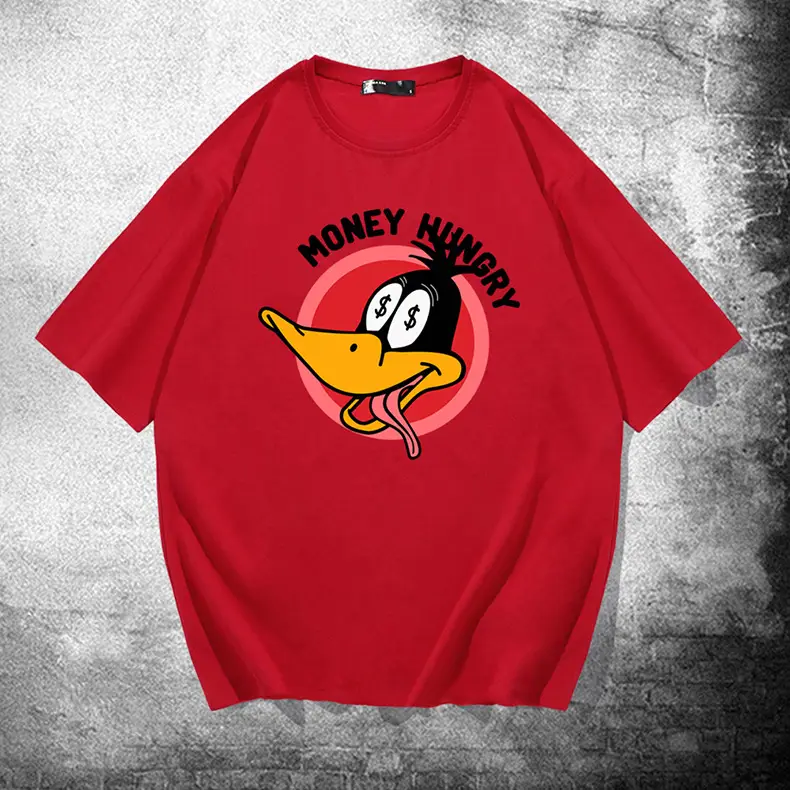 Money Holder Mickey Donald Duck T-Shirt White Cotton