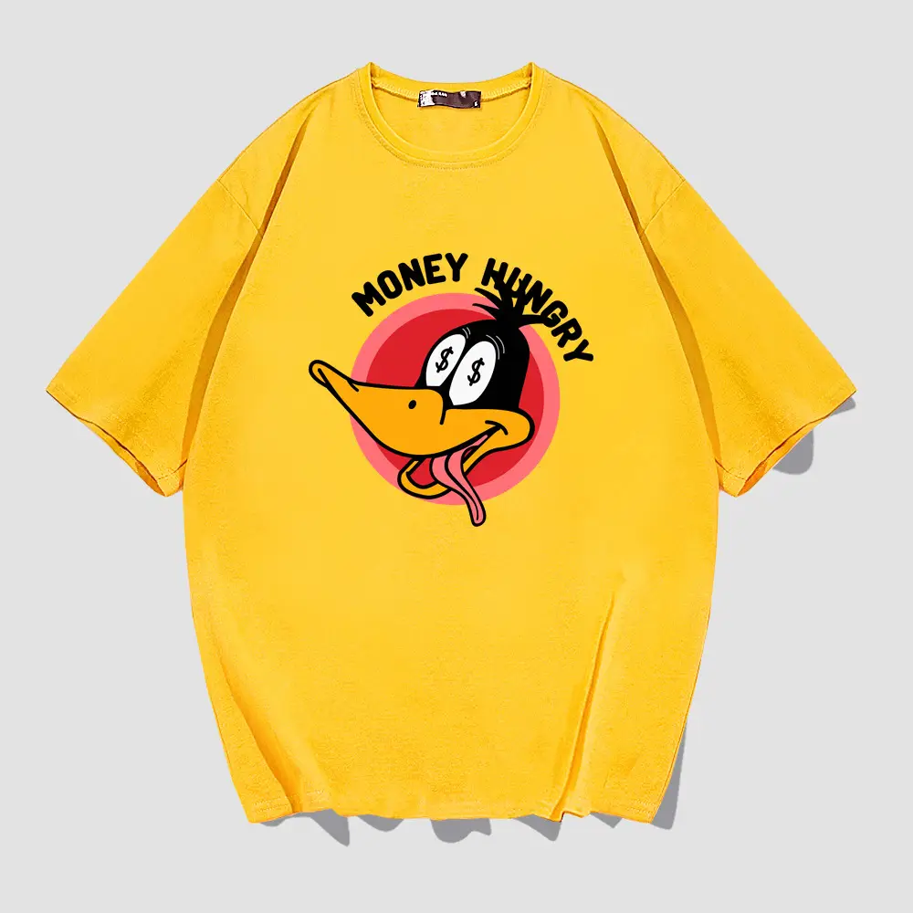 Money Holder Mickey Donald Duck T-Shirt White Cotton