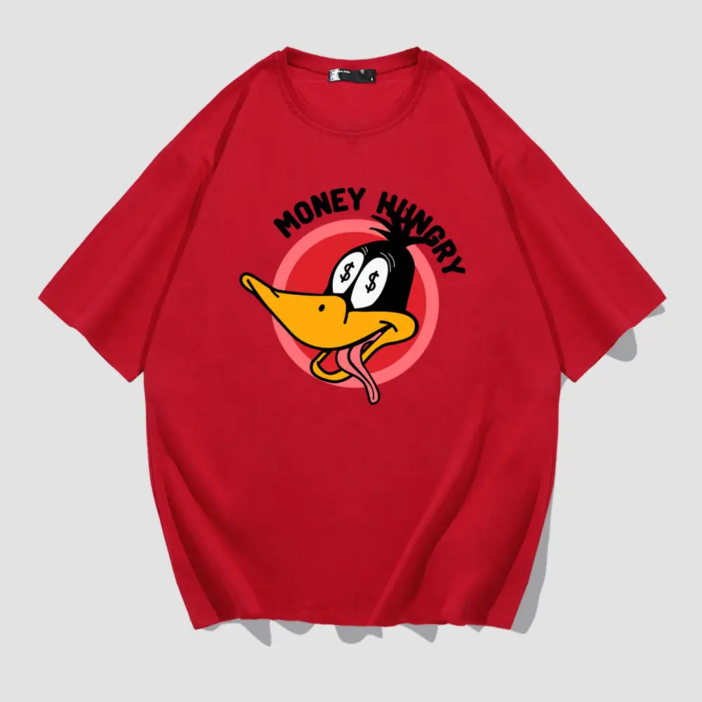 Money Holder Mickey Donald Duck T-Shirt White Cotton