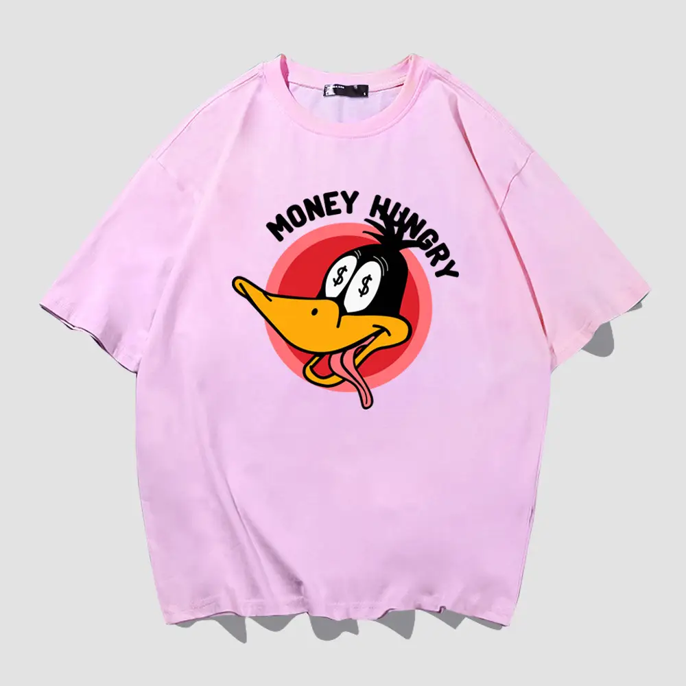 Money Holder Mickey Donald Duck T-Shirt White Cotton
