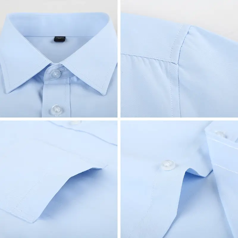 Men's Long Sleeve Shirt Mint Green Business Wear Large - Image 21