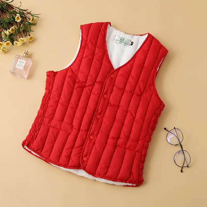 Autumn Winter Velvet Vest for Women Plus Size Warm Waistcoat Vest - Image 4