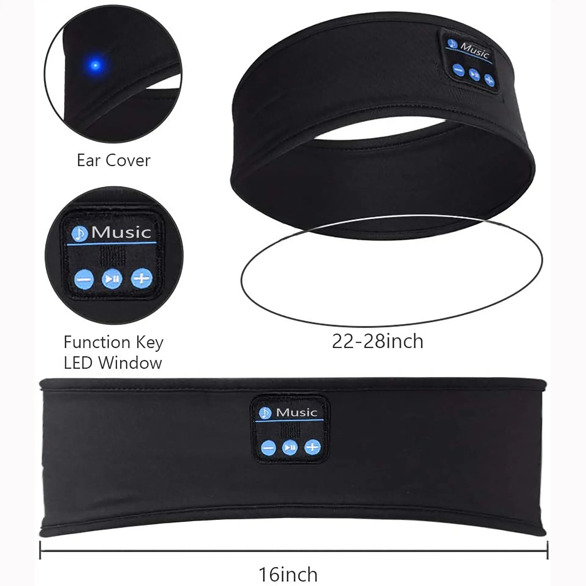 Bluetooth 5.0 Music Headband for Running Yoga - Image 7