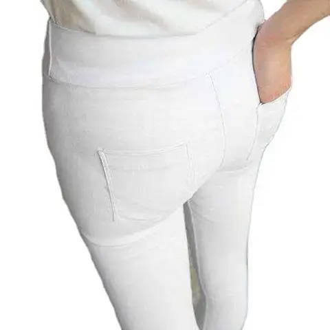 Women White Slim Pencil Leggings High Waist 2020 - Image 10