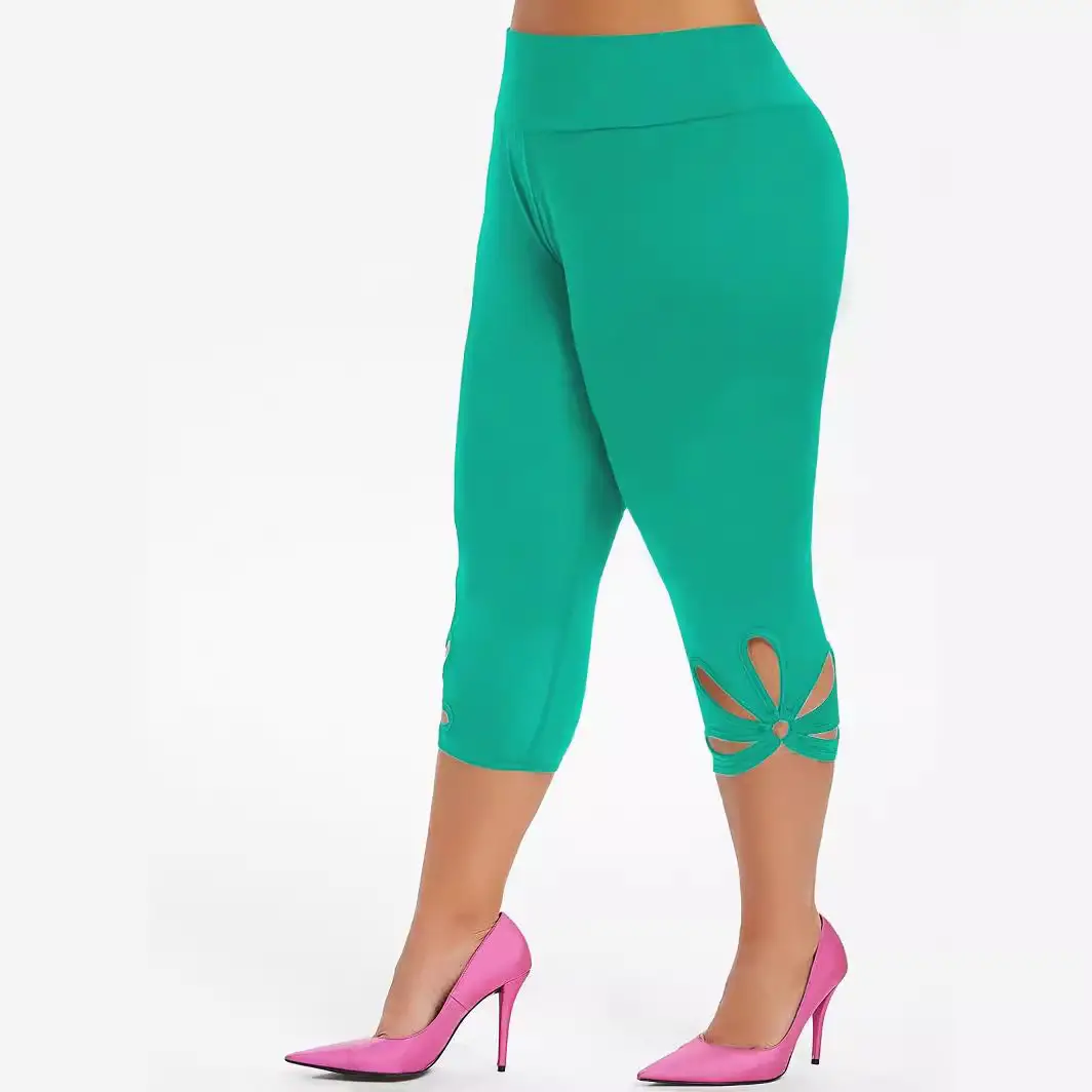 2023 Cross-Border Women's Yoga Slim Leggings Green Large - Image 8