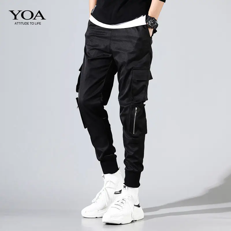 Yu Wenle Men's Black Ankle-Tied Harem Pants - Image 6
