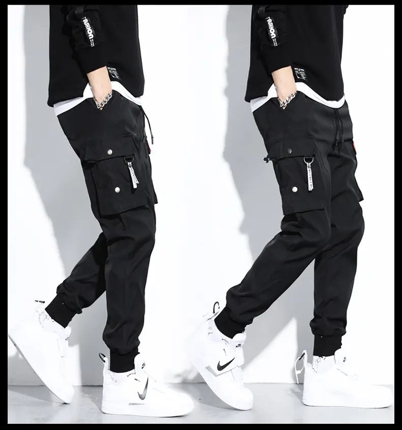 Yu Wenle Men's Black Ankle-Tied Harem Pants — feature 8