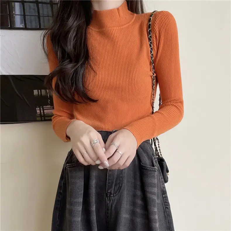 Women's Wool Slim Fit Top Autumn Winter 2023 - Image 13