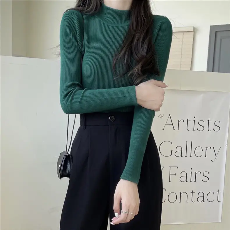 Women's Wool Slim Fit Top Autumn Winter 2023 - Image 14