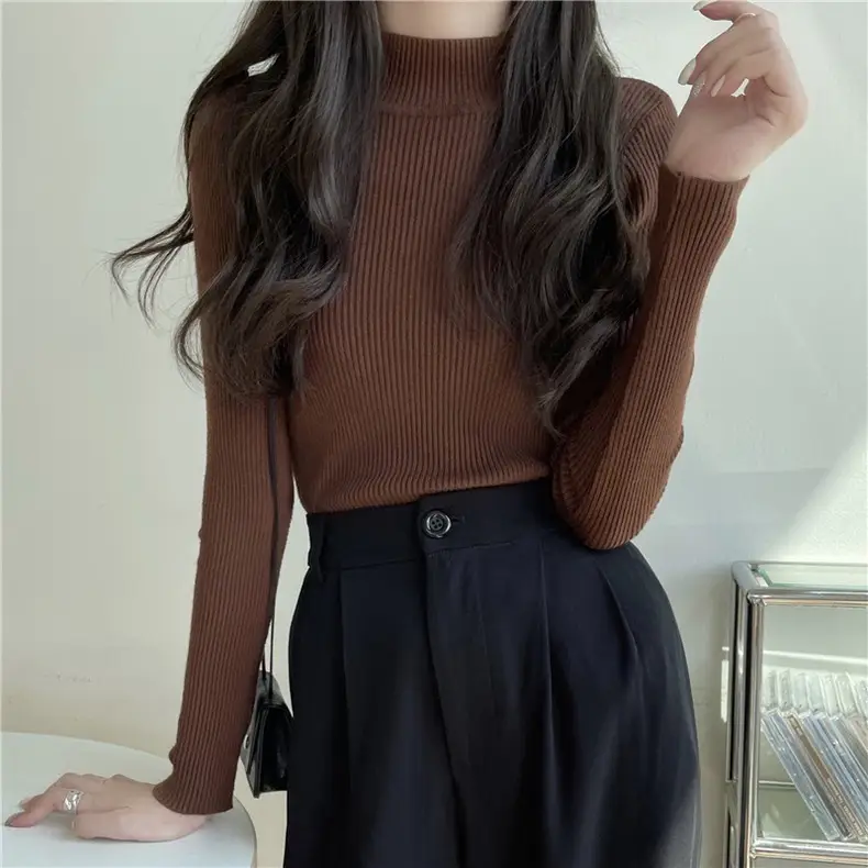 Women's Wool Slim Fit Top Autumn Winter 2023 - Image 15