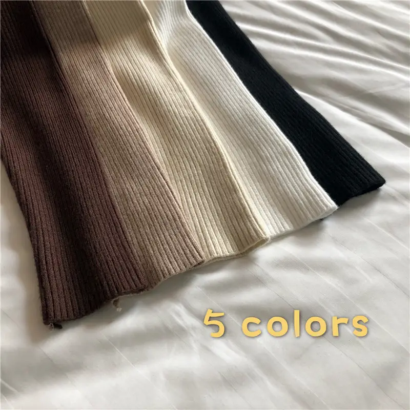 Black Slim Fit High Collar Long Sleeve Top for Women — feature 7