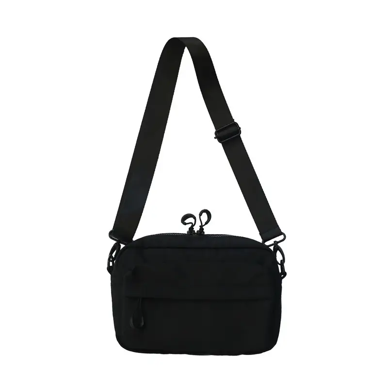 Men's Black Mesh Zip Bag with Heart Design - Image 2