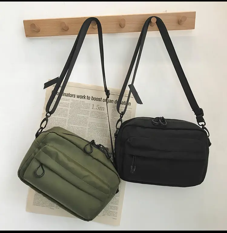Men's Black Mesh Zip Bag with Heart Design — feature 17