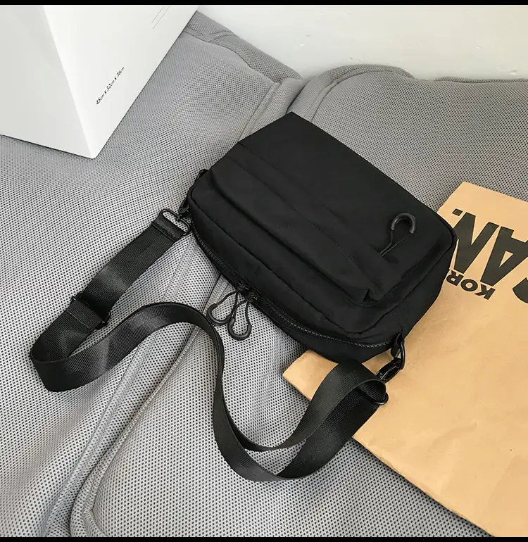 Men's Black Mesh Zip Bag with Heart Design — feature 20