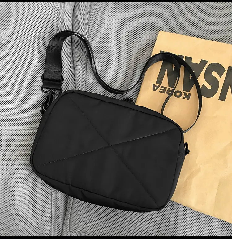 Men's Black Mesh Zip Bag with Heart Design — feature 22