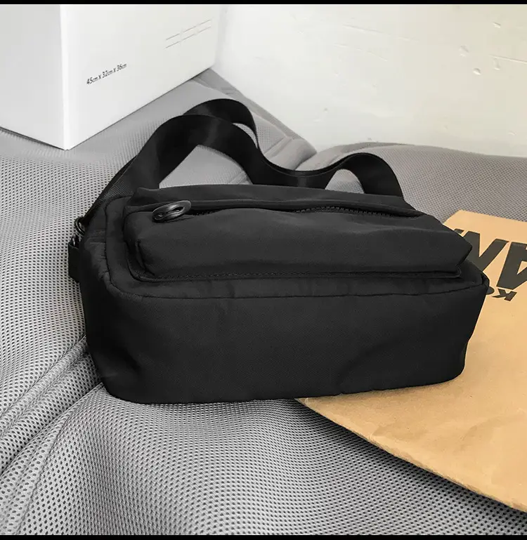 Men's Black Mesh Zip Bag with Heart Design — feature 23