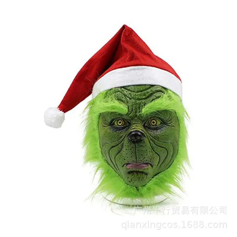 2025 Christmas Monster Green Fur Santa Costume Set - Image 4