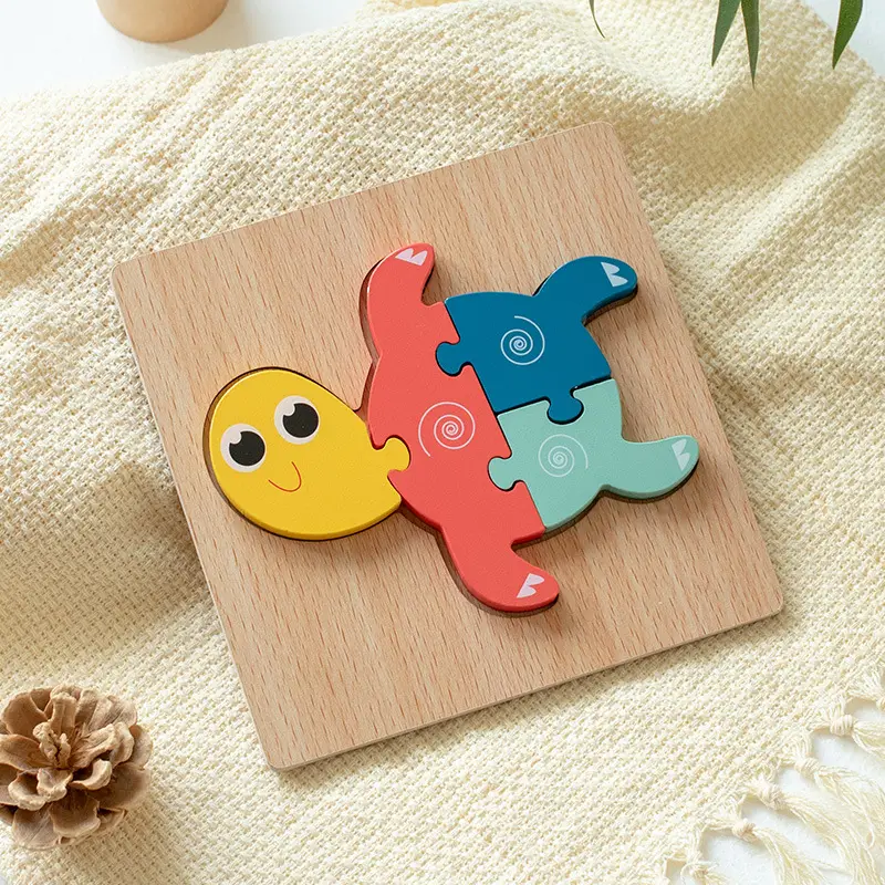 Green Wooden Frog Puzzle for Kids 1-2-3 Years - Image 86