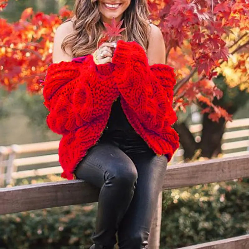 Women's Knitted Cardigan Hoodie Pink 2025 Winter - Image 2