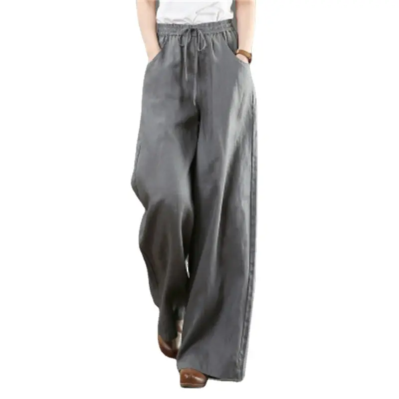 Korean Linen Wide Leg Pants Large Women - Image 13