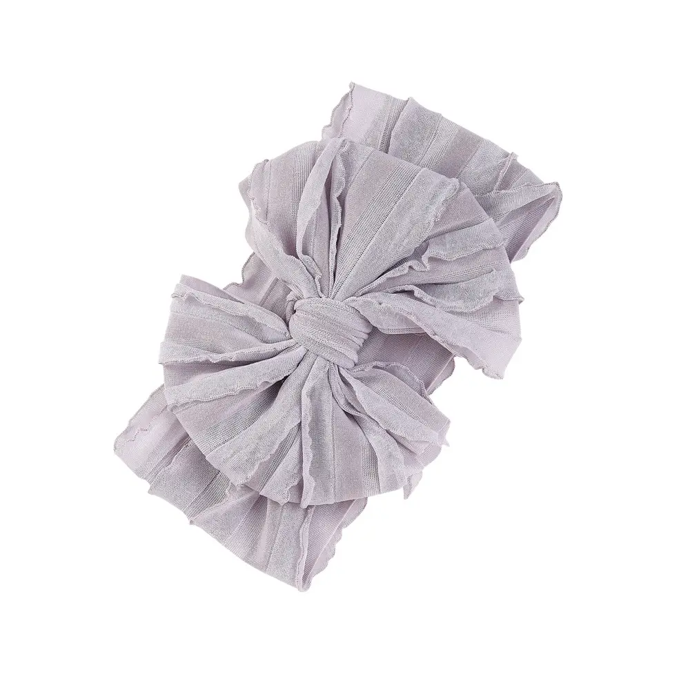Pink Thin Bow Jacquard Hairband for Girls - Image 16