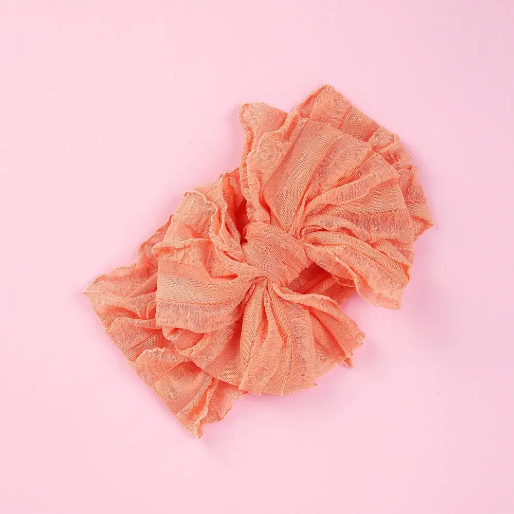 Pink Thin Bow Jacquard Hairband for Girls - Image 10