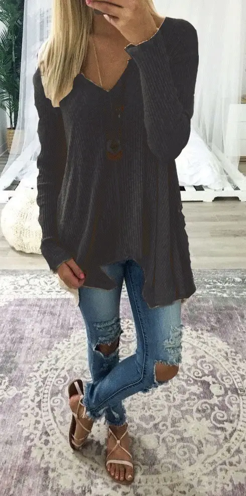 Women's Knitted Cardigan Pullover Beige Winter Warm Top