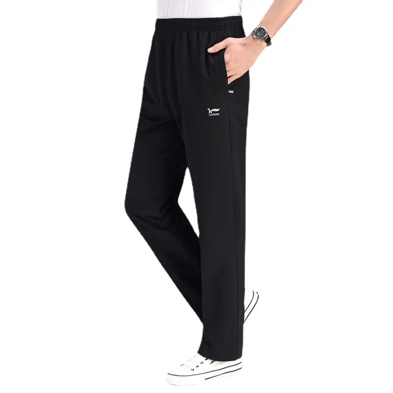 Men Cotton Loose Fit Sweatpants Plus Size Grey - Image 13