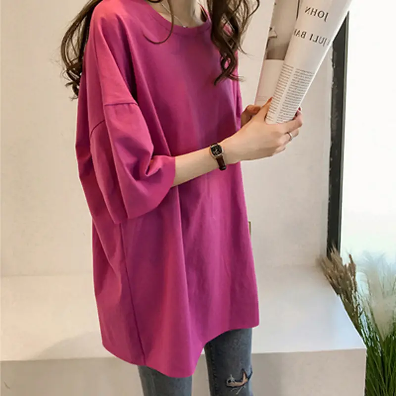 Women Loose T-Shirt Summer 2020 New Candy Color - Image 4