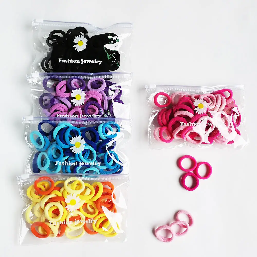 Small Girls Hair Towel Rings 50pcs Colorful - Image 9