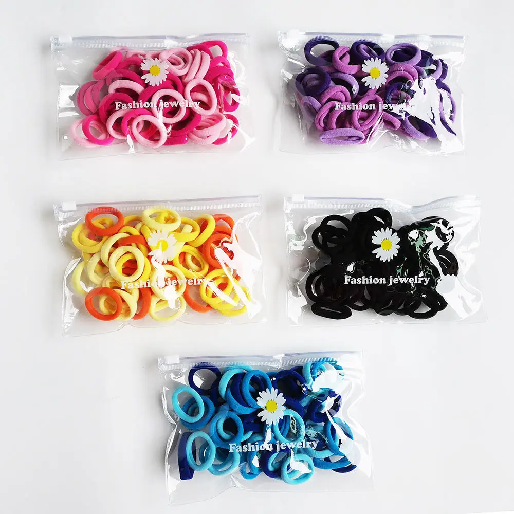Small Girls Hair Towel Rings 50pcs Colorful - Image 10