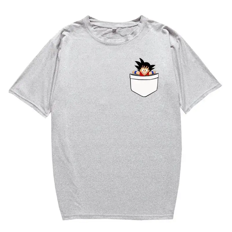 Men Gray Dragon Ball Graphic T-Shirt Large - Image 5
