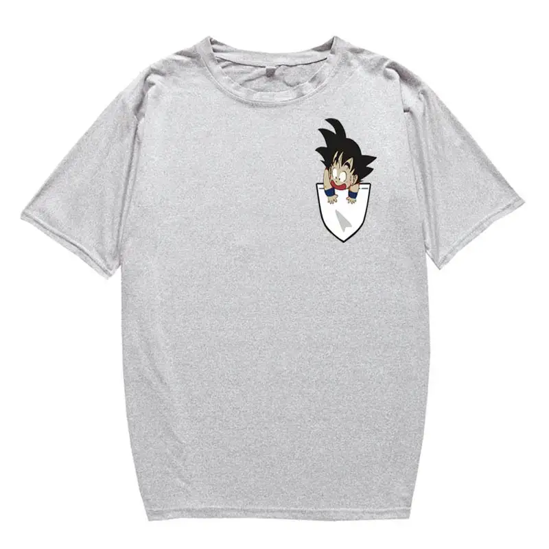 Men Gray Dragon Ball Graphic T-Shirt Large - Image 6