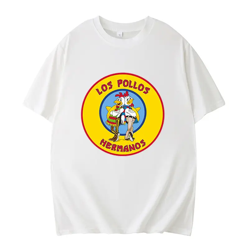 Los Polos Men's T-Shirt White Round Neck Large - Image 17